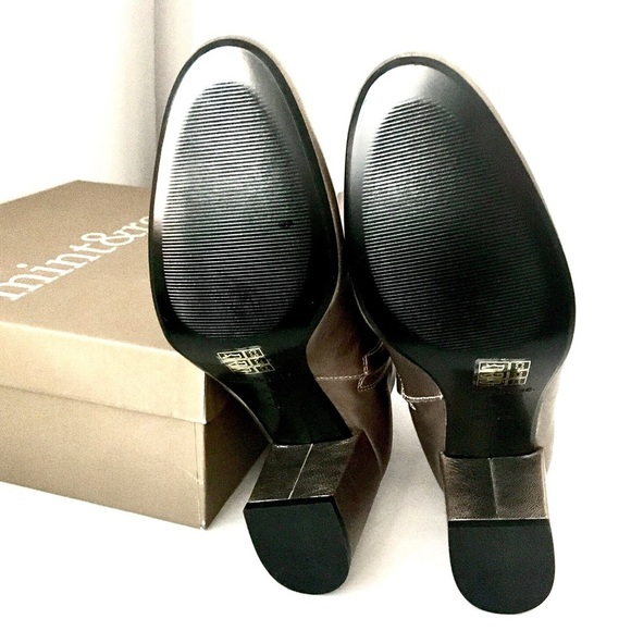 MINT&ROSE Lauren pewter leather ankle boots 10 NIB - Picture 3 of 7